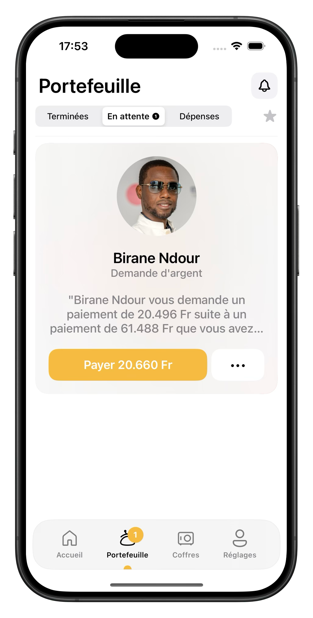 request money